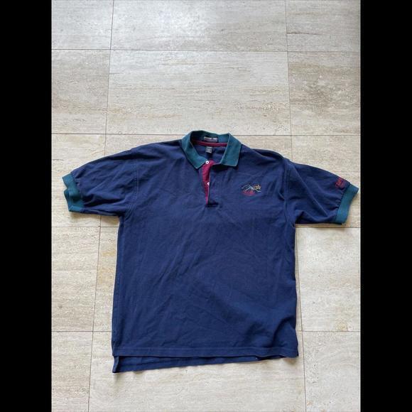 Vintage Compaq Computer Storage‎ Works Mens Blue Polo Shirt Sz L Starlite